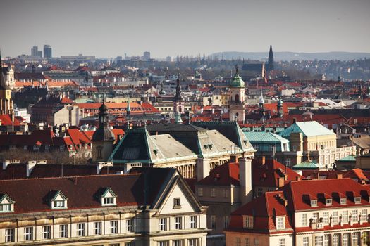 prague city panoramic view