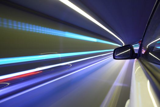 night drive on car