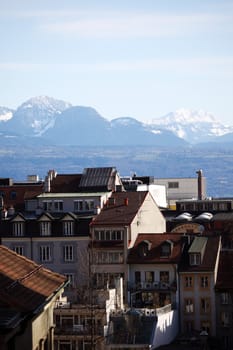 lausanne cityscape close up