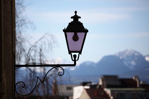 lantern on the street