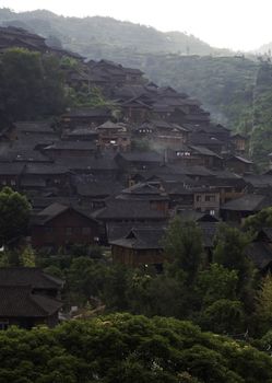 Early morning in an ethnic Miao Chinese Village