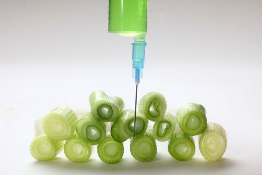 Injection into fresh young onion