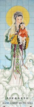Icon of Madonna. Gift from China to Basilica of the Annunciation