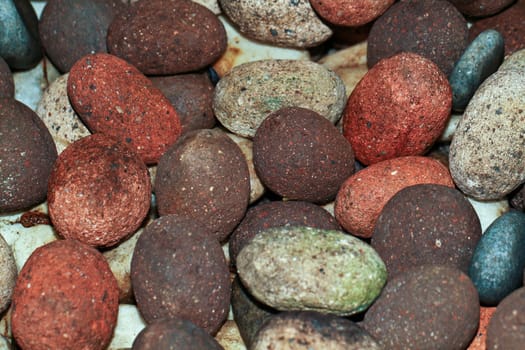 The garden stones illuminated by direct flash as a background