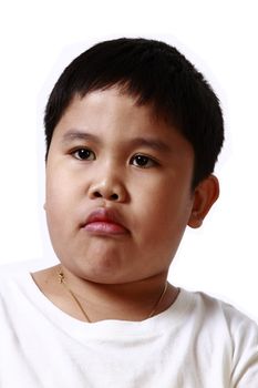 A portrait of a young asian boy.