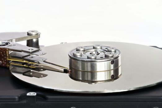 Detail of the hard disc and bus