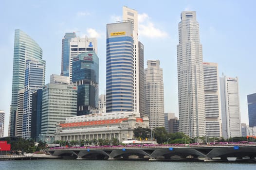 Singapore, Republic of Singapore - May 05, 2011: Panorama of Singapore. Singapore has long been recognised as one of the best cities for business. 