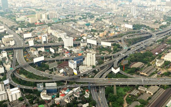 Panorama of Bangkok from Baiyoke Sky Hotel. Thailand