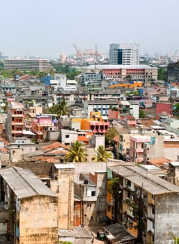 panorama of Colombo- the capital of Sri Lanka