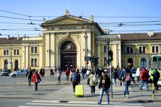 Belgrad, Serbia - October 28, 2011: Belgrade Central Railway Station  in  Belgrade.  Belgrade (Beograd) main railway station was built between 1882 and 1885. 