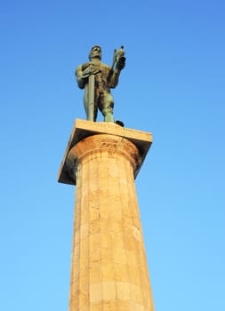  Statue of the Victor or Statue of Victory  is a monument in the Kalemegdan fortress in Belgrade, erected on 1928 to commemorate the Kingdom of Serbia's war victories over Ottoman Empire