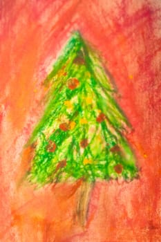lovely grungy textured artwork of a christmas tree for a card