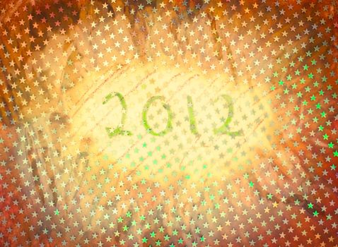 New year 2012 textured arty background