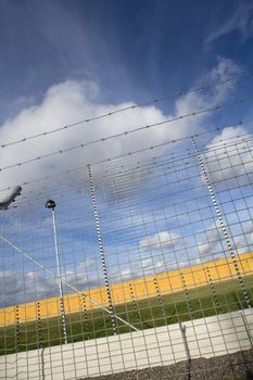 Surounding wall at a prison