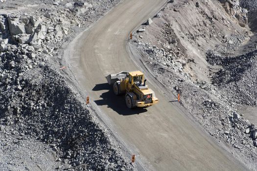 Truck at a pit mine