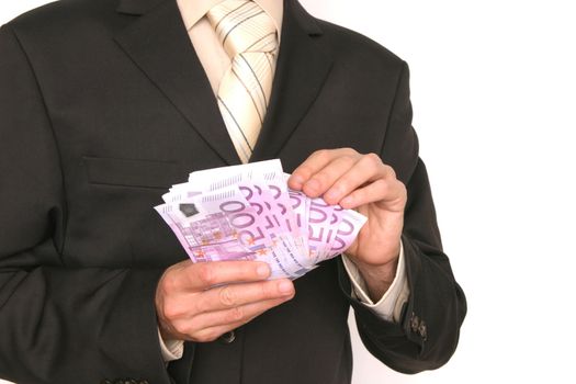 close up of business man in brown suit