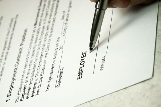 Signing of employment contract - many uses for employment.