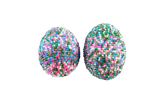 Creative easter egg on the white background.