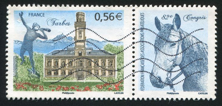 FRANCE - CIRCA 2009: stamp printed by France, shows Philatelic Congress in Tarbes, circa 2009