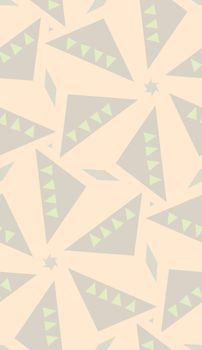 Seamless brown triangular kaleidoscope background pattern