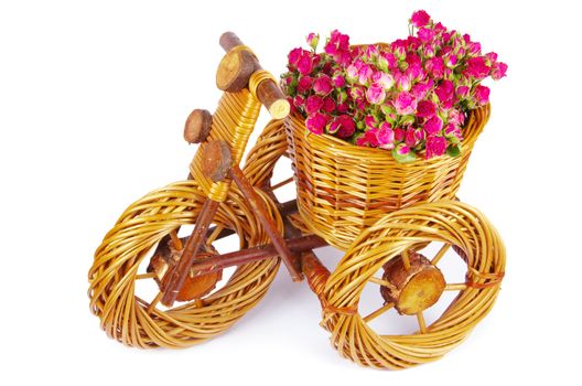 Decorative  bicycle vase with flowers