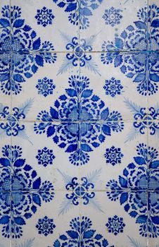 Detail of Portuguese glazed tiles.
