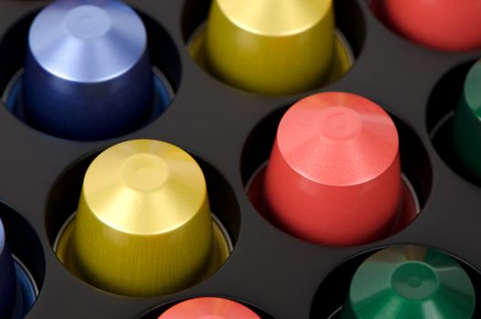 Coffee capsules for a coffee machine.