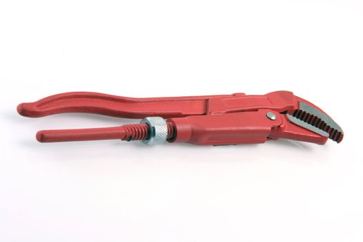 red wrench isolated on white background construction tools