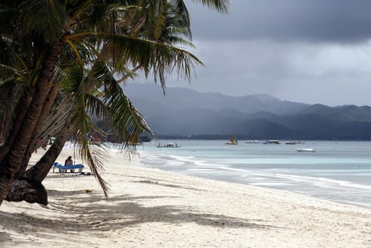 White beach. Philippines. Boracay