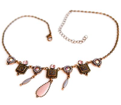 a beautiful necklace isolated on white