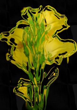 yellow gladioluses are isolated apeak standings