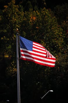 American flag in the breeze