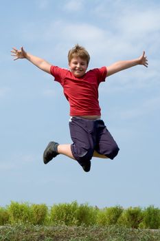 jumping boy