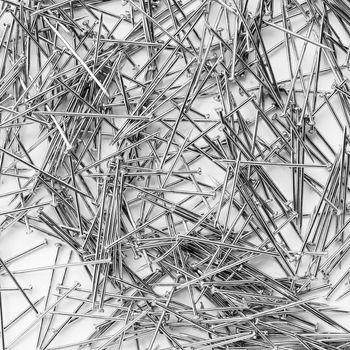 Many writing pins on a white background
