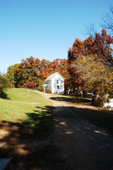 Old house during the fall of the year