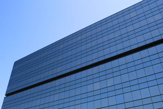 Close up of a modern building.
