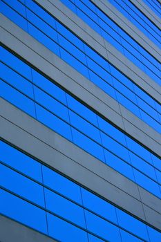 Close up of the modern building windows.
