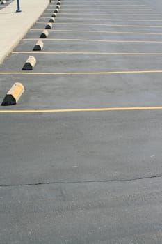 Parking spaces on a big parking lot.
