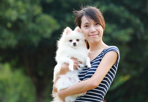 girl with dog