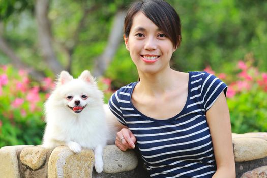 girl with dog