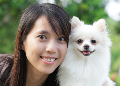 girl with dog