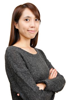 asian woman with smile