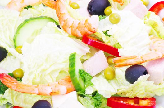 close-up of healthy fresh salad