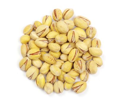 pistachios on a white background