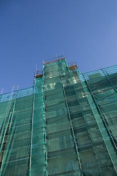 Construction site from low angle view