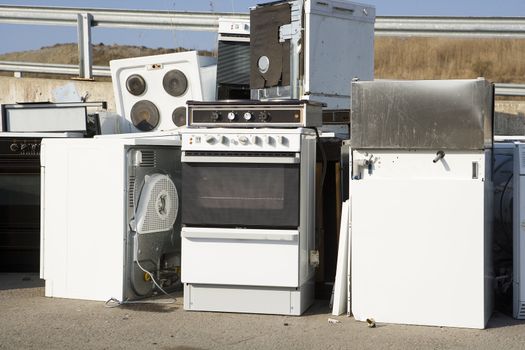 Kitchen Appliance Garbage on a sunny day