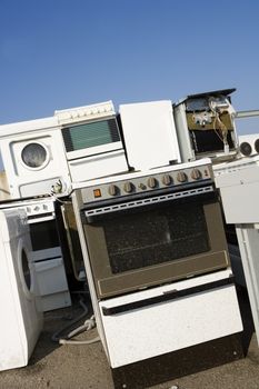 Kitchen Appliance Garbage towards blue sky