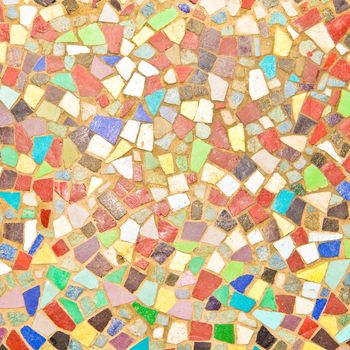 Detailed textured image of a colorful mosaic