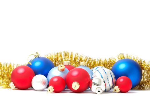 Christmas balls isolated on the white background