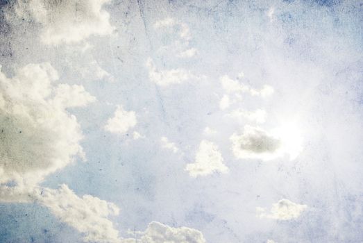grunge background of a sky with clouds